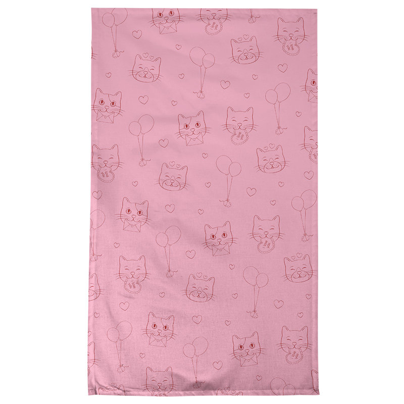 Serviette de thé à chats fêtes, Sergé de coton