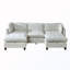 Canapé modulaire rembourré 3 places avec rangement et 2 repose-pieds-129460517