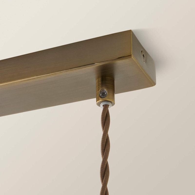 3 - Light Brushed Brass Pendant, No, 92"