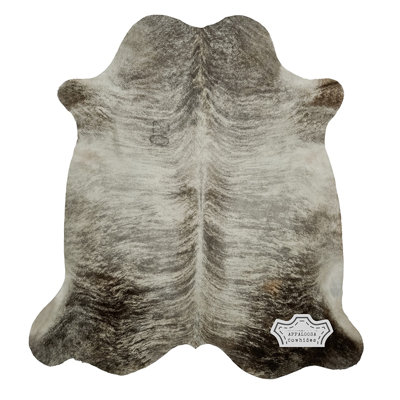 Medium 5 × 7 ft Light Brindle Cowhide Rug - 100% Genuine Leather - Natural Luxury Boho-Chic Accent