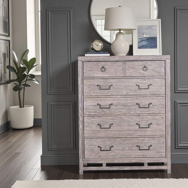 Commode verticale, commode de chambre à coucher avec cinq tiroirs à fermeture en douceur