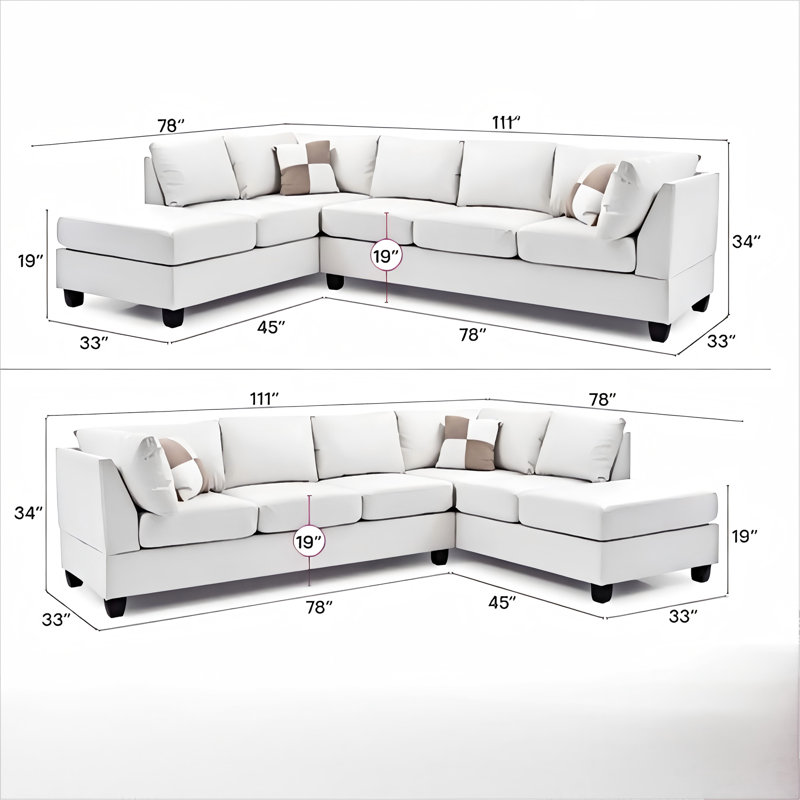 Canapé modulaire (sans repose-pieds), blanc