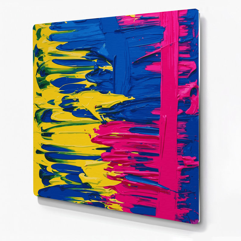 Art mural abstrait en métal 41, H 12 po x l 12 po