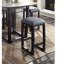 Tabouret de comptoir patiné espresso et gris