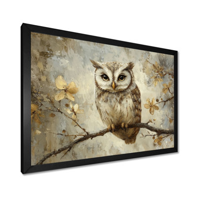 Gentle Owl In Winter - owl Wall Art Decor