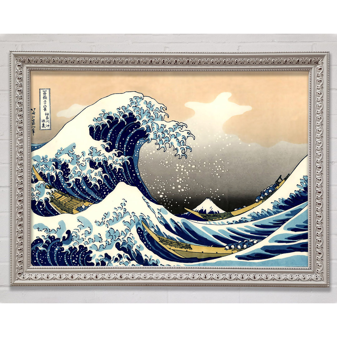 Eine große Welle vor Kanagawa von Katsushika Hokusai - Einzelne Bilderrahmen Kunstdrucke