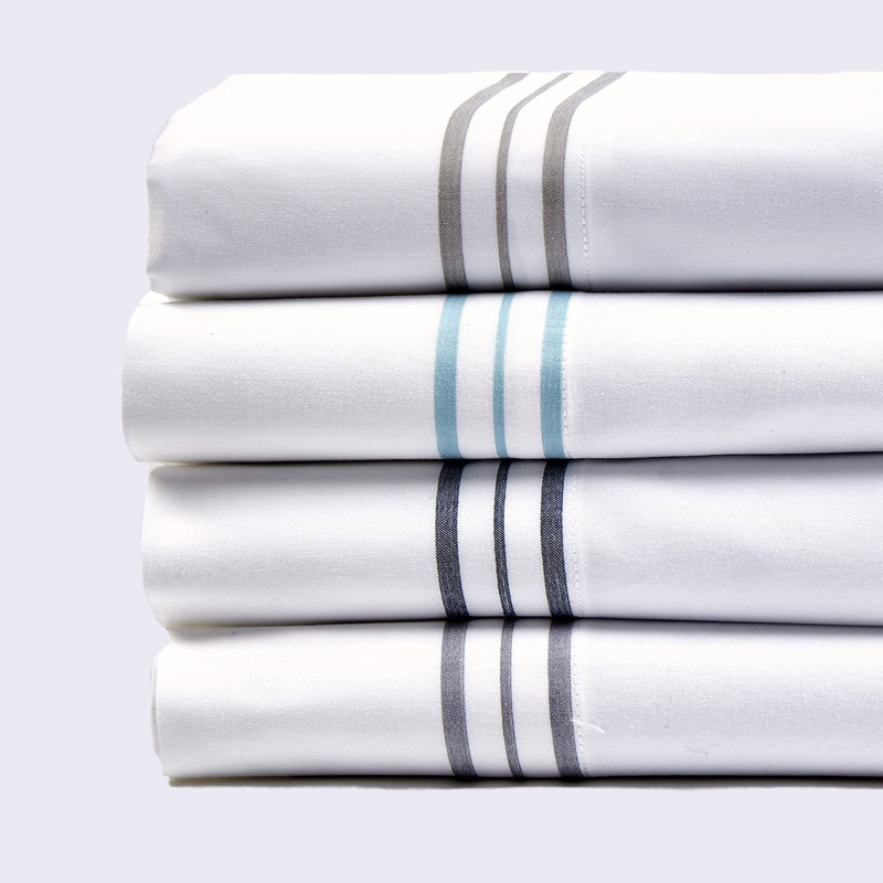Orleans Sheet Set, California King Sheet Set with 2 Pillowcases, White Taupe