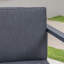 Chat gris foncé en aluminium 3 pièces - Coussins pour cadre de patio et de jardin