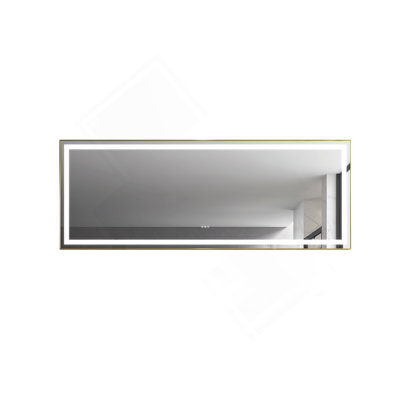 118 X 36 Inch LED Bathroom Mirror With Aluminum Frame, Wall Mounted Vanity Mirror, Anti-Fog, Memory, 3 Colors, Stepless Dimmable