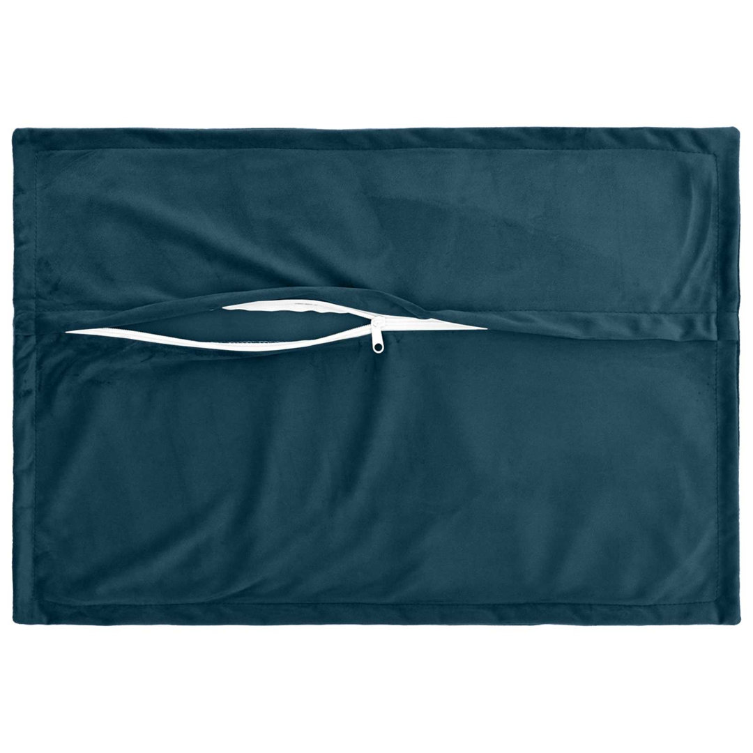 vidaXL - Cushion Cover - Velvet - Blue - 50 x 70 cm - Image 2