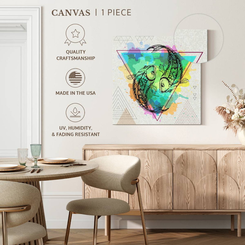 Javetta Geometric Pisces, 16" H x 16" W