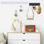 Key Holder Wall Mount, Small Metal Self Adhesive Key Hanger With 3 Hooks, Extra Adhesive Strip, Black