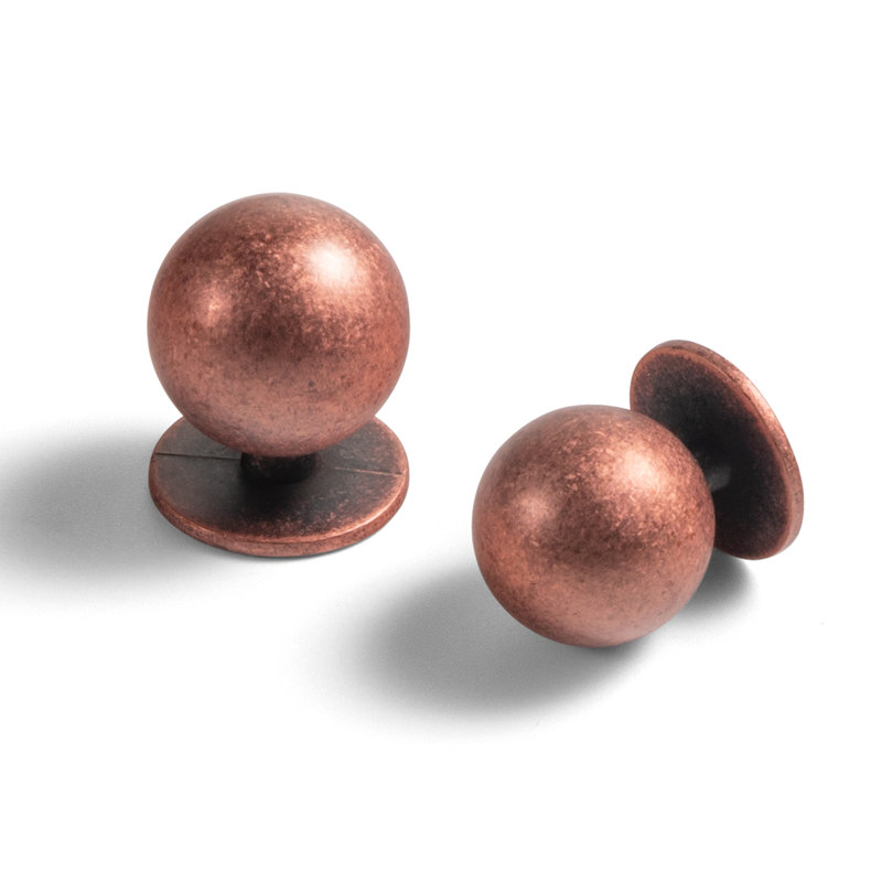 Poignée ronde, Diamètre du bouton: 1,18 po, Antique Copper