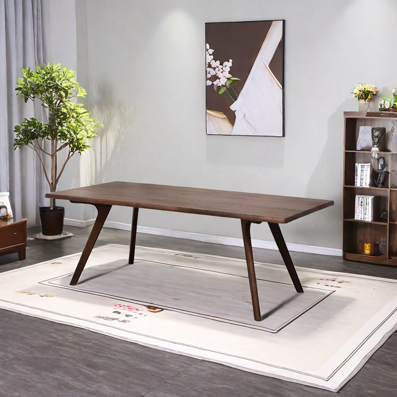 Maurat Ash Solid Wood Dining Table, 27.55" W x 62.99" L