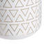 D5.9X7.9 "Vase rond blanc / or