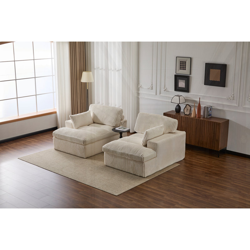 Double chaise longue d'intérieur, Blanc