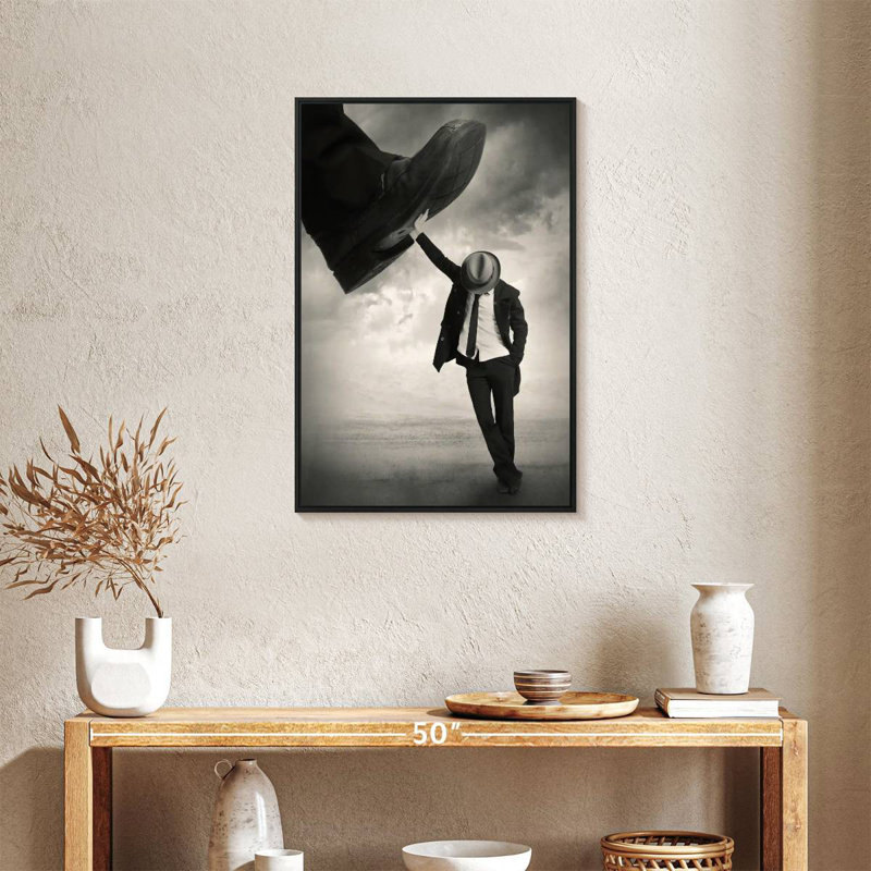 Toujours debout, Cadre flottant noir, 21 po x 31 po