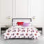 kate spade new york Fall Poppies Twin Comforter Set, 100% Cotton, All Season 2 Piece Reversible Bedding Set, White and Garnet-805623447-809171346