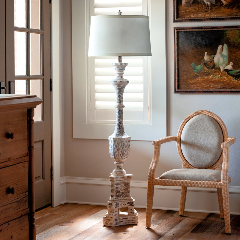 67" Lafayette Floor Lamp With White Shade