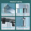 Portes de douche et de baignoire peu encombrantes, verre chromé de 48 po x 76 po, maison moderne