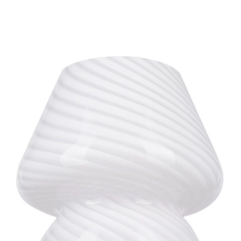 Lampe de table en verre Alumita, Blanc, Blanc