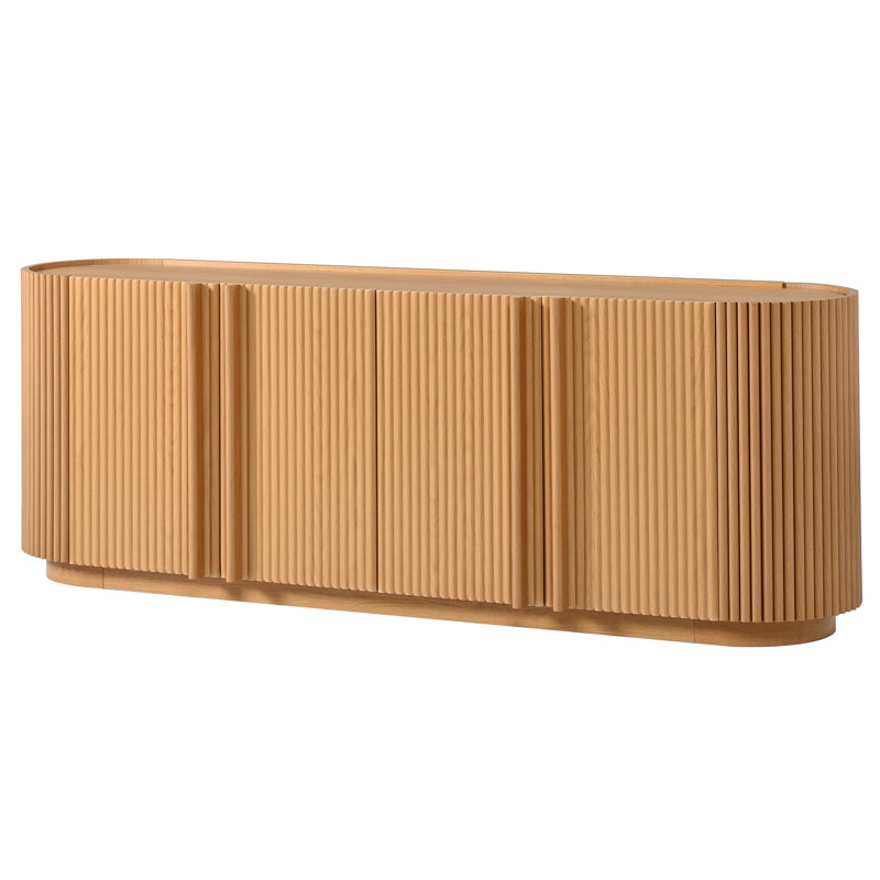 Meuble télé 66,9 po Mid-Century, Naturel