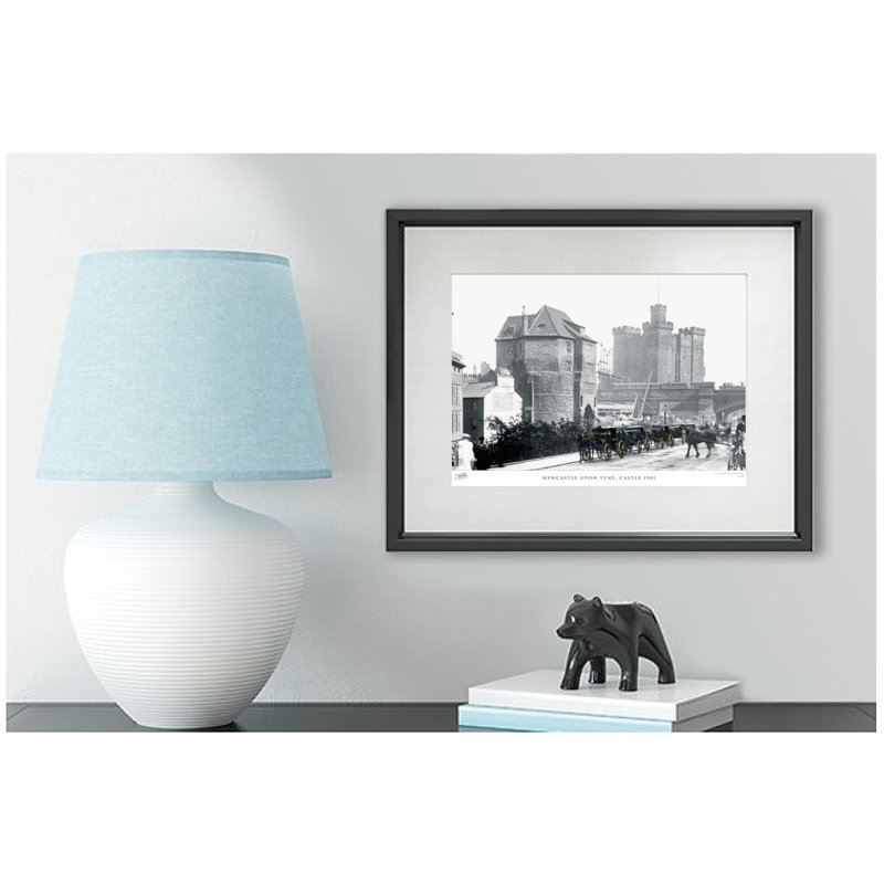 Newcastle upon Tyne, Castle 1901 1 Piece Single Picture Frame Wall Art, 40cm H x 50cm W x 2.3cm D