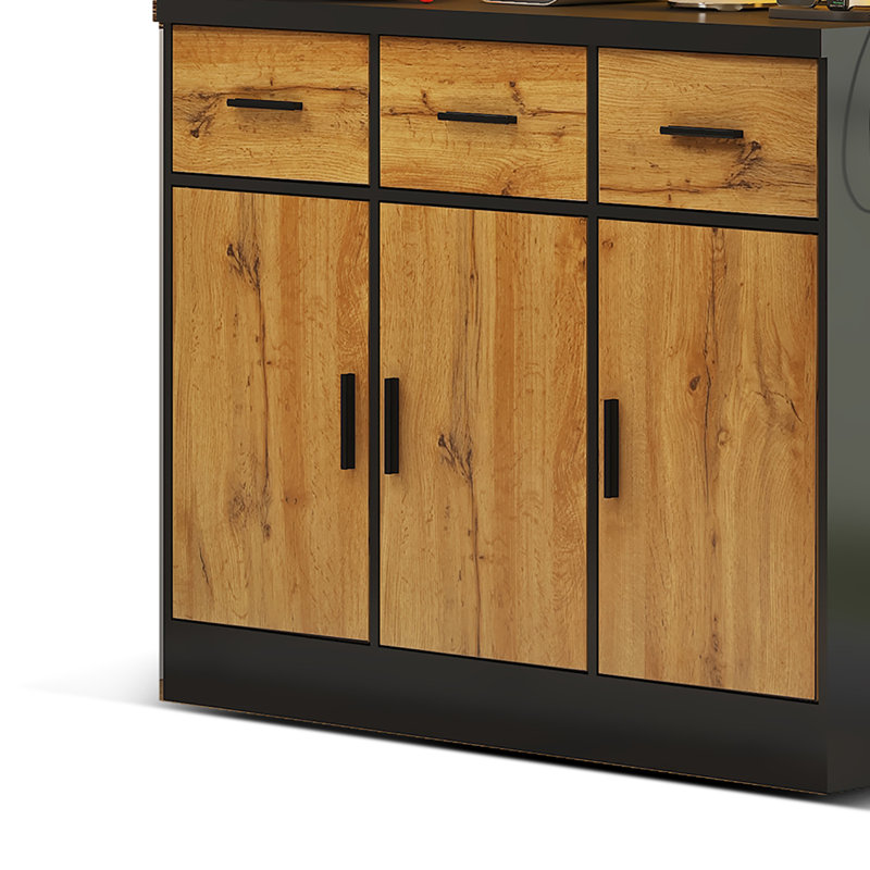 180.5cm Kitchen Pantry, Brown Front
