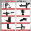 Support à squats pliable, support électrique mural avec système de poulie double et barre de traction, équipement de gymnastique à domicile multifonctionnel peu encombrant