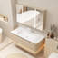 Armoire de salle de bain moderne et luxueuse de style crème