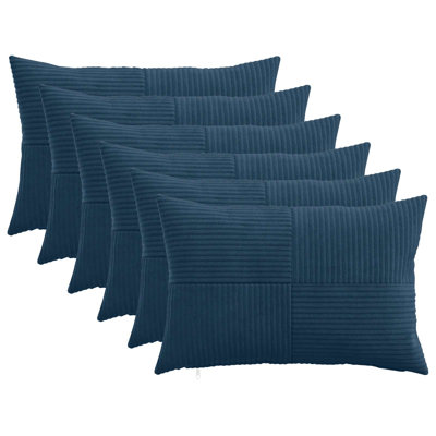Navy Blue Rectangle Cushion Cover