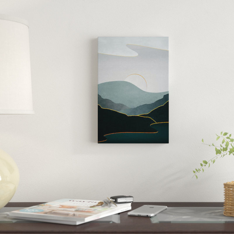 «Minimal Landscape VIII», impression sur toile, H 18 po x l 12 po x P 1,5 po, Pas de tapis, Toile tendue