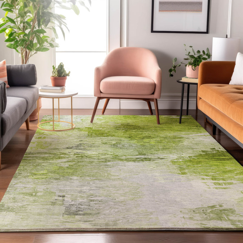 Tapis en aloès de qualité supérieure lavable à la machine Cerrito AMF595, Rectangle 10 pi x 14 pi