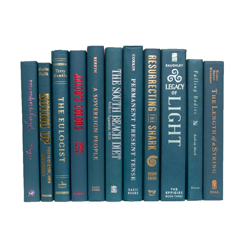 Decorative Books - Blue Spruce Book Bundle - 1 Foot of Books
