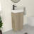 Compact Bathroom Vanity Engineered Wood Natural Ash Small Space Elegance