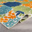 Tapis floral intérieur / extérieur beige / bleu marine / bleu sarcelle / vert / orange-1435367777-1435971255