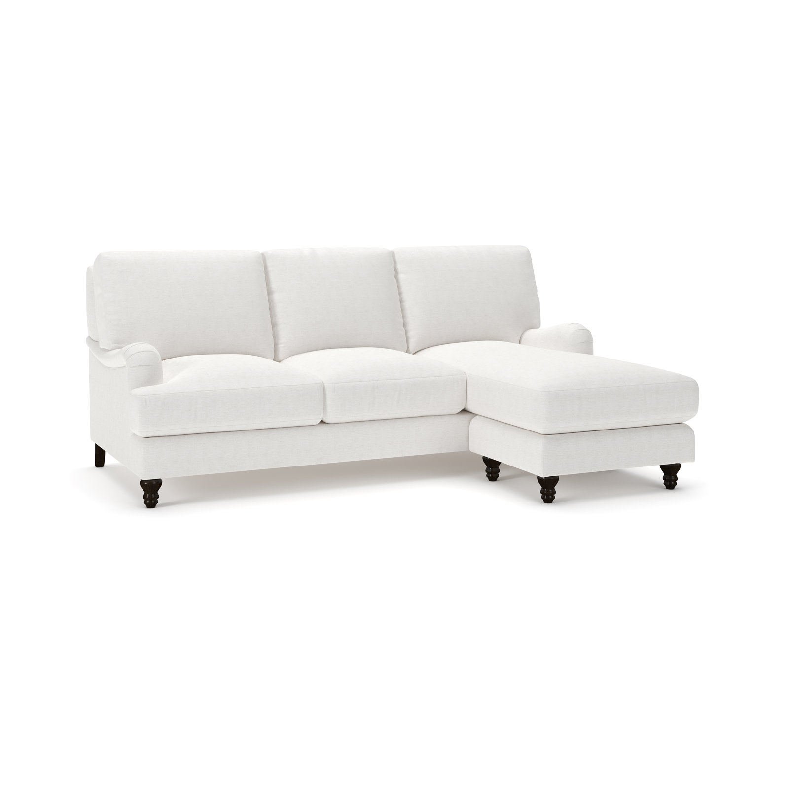Walters Upholstered Sectional With Reversible Chaise, Nomad Snow