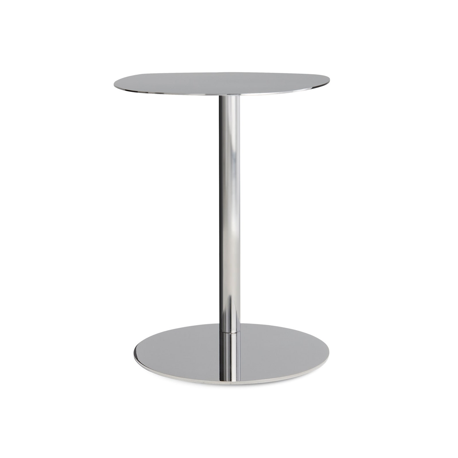 Swole Single End Table, 20" H x 20" W x 15" D, Polished Stainless