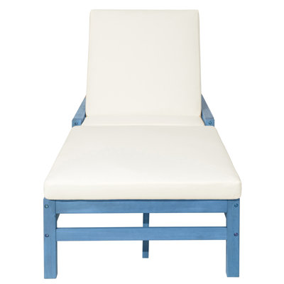 Chaise longue d'extérieur avec coussins