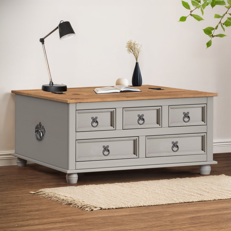 Bayhills Rectangle Accent Cabinet, Silver, Grey