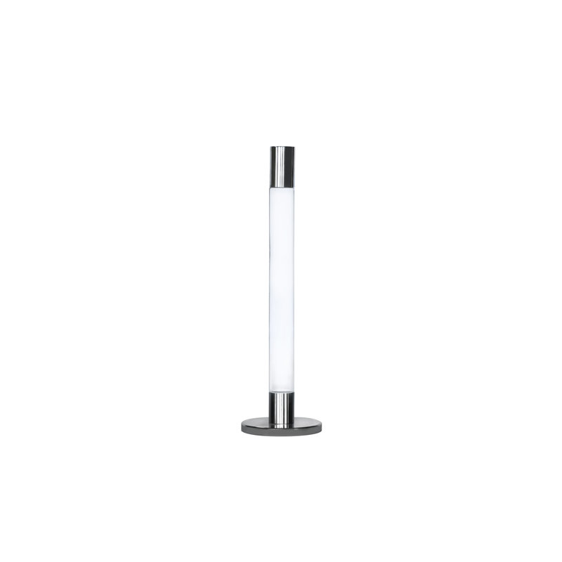 Tall Silver Metal Candlestick 3"D X 11"H, 1, Silver, 11" H x 3" W x 3" D