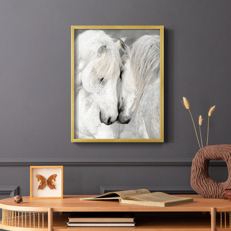 Affection II Framed Print - Solid Wood, Gold Single Picture Framed, 14" H x 11" W