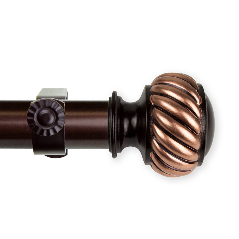 Tringle à rideaux simple Lisette Baldir, Bronze