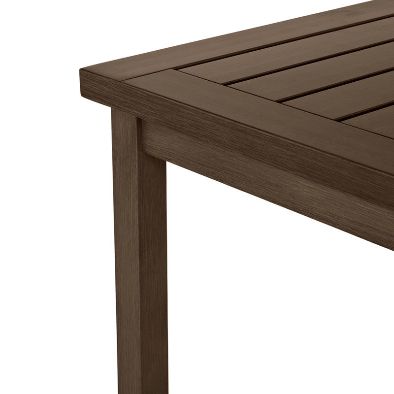Club Aluminum Outdoor Bar Table, Oak