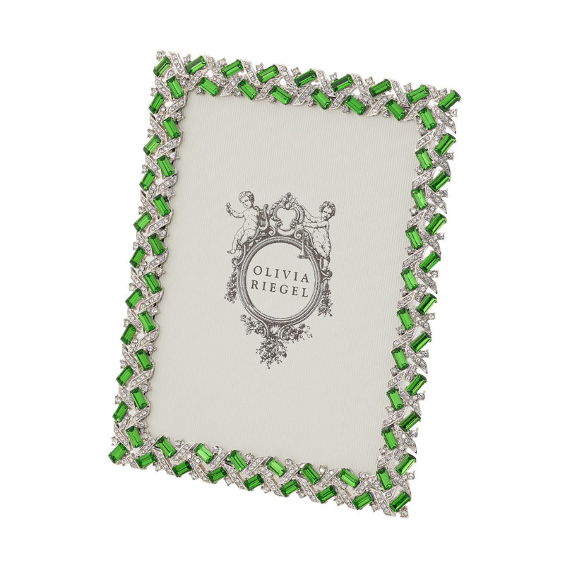 Silver Hamilton Picture Frame, Emerald