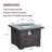 32” Black Square Slate Fireplace