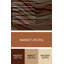 Art mural horizontal rayé en terre cuite brun et métal brun-651228144