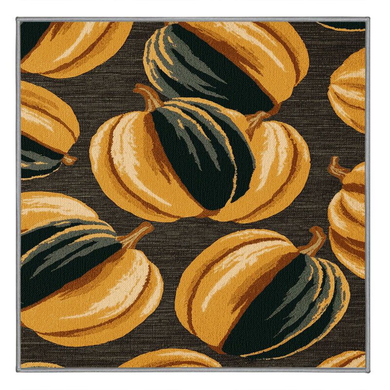  Tapis lavable à la courge poivrée, Carré 3 pi