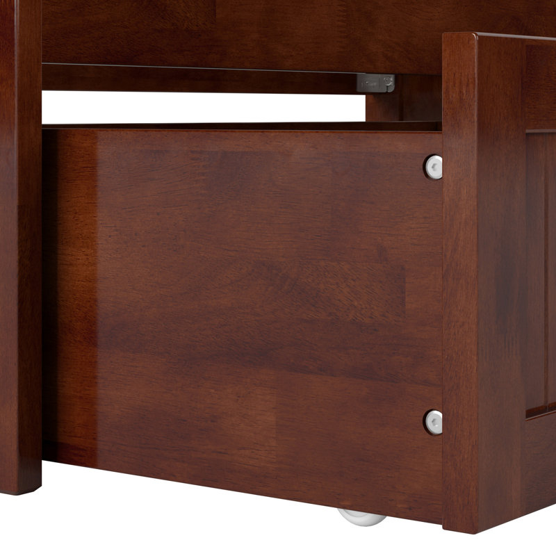 Lit de jour simple en bois massif avec tiroirs de rangement Nantucket Cottage, Noyer