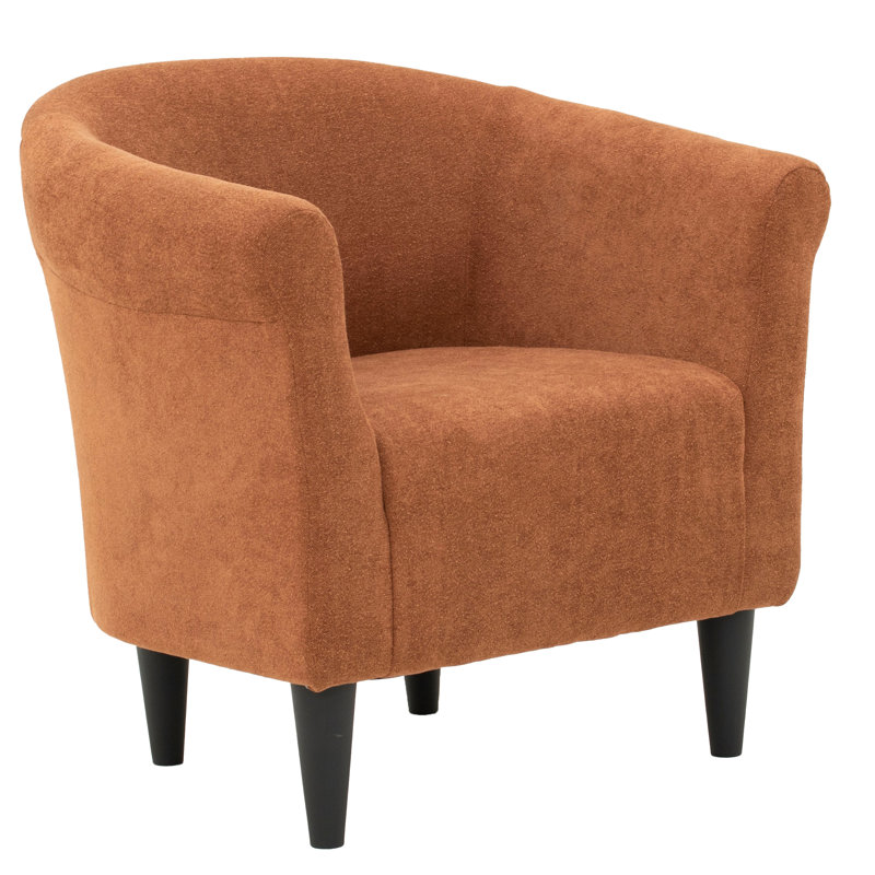 Liam Upholstered Barrel Chair, Chantal Harvest Performance Velvet